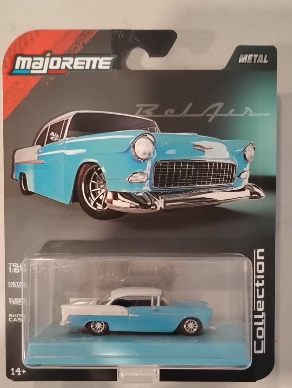 Blue and White 1955 Bel Air Die-Cast Car